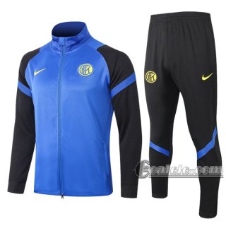 6Calcio: Giacca Tuta Inter Milan Full-Zip Azzurra/Nera 2020 2021