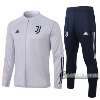 6Calcio: Giacca Tuta Juventus Full-Zip Grigio Chiaro 2020 2021