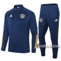 6Calcio: Felpa Tuta Los Angeles Galaxy Half-Zip Azzurra Marino 2020 2021