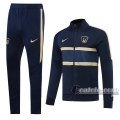 6Calcio: Giacca Tuta Pumas Unam Full-Zip Azzurra Marino 2020 2021