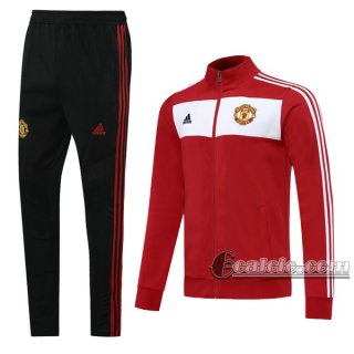 6Calcio: Giacca Tuta Manchester United Full-Zip Rossa 2020 2021