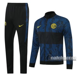 6Calcio: Giacca Tuta Inter Milan Full-Zip Azzurra Nera 2020 2021