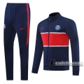 6Calcio: Giacca Tuta Psg Paris Saint Germain Full-Zip Azzurra Rossa 2020 2021