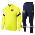 6Calcio: Felpa Tuta Fc Barcellona Half-Zip Gialla 2020 2021