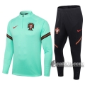 6Calcio: Felpa Tuta Portogallo Half-Zip Verde 2020 2021