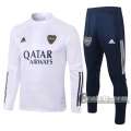 6Calcio: Felpa Tuta Boca Juniors Half-Zip Bianca 2020 2021