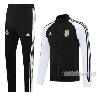 6Calcio: Giacca Tuta Real Madrid Full-Zip Nera 2020 2021