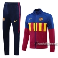 6Calcio: Giacca Tuta Fc Barcellona Full-Zip Rossa Azzurra 2020 2021