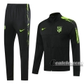 6Calcio: Giacca Tuta Atletico Madrid Full-Zip Nera Verde 2020 2021