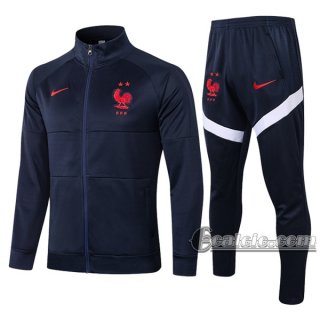 6Calcio: Giacca Tuta Francia Full-Zip Azzurra Marino 2020 2021