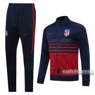 6Calcio: Giacca Tuta Atletico Madrid Full-Zip Azzurra Marino 2020 2021