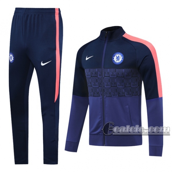 6Calcio: Giacca Tuta Fc Chelsea Full-Zip Azzurra 2020 2021