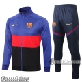 6Calcio: Full-Zip Giacca Tuta Bambino Barcellona Azzurra Marino Rossa 2020 2021