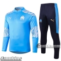 6Calcio: Tuta Bambino Olympique Marsiglia Half-Zip Azzurro E469 2020 2021