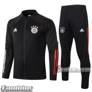 6Calcio: Full-Zip Giacca Tuta Bambino Bayern Munchen Nera E474 2020 2021