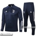 6Calcio: Tuta Bambino Juventus Half-Zip Azzurra Scuro E477 2020 2021