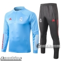 6Calcio: Tuta Bambino Real Madrid Half-Zip Azzurro E494 2020 2021