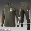 6Calcio: Full-Zip Giacca Tuta Bambino Manchester United Marino Verdee E495 2020 2021