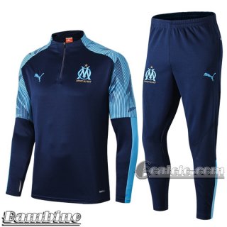 6Calcio: Tuta Bambino Olympique Marsiglia Half-Zip Azzurra Scuro 2019 2020