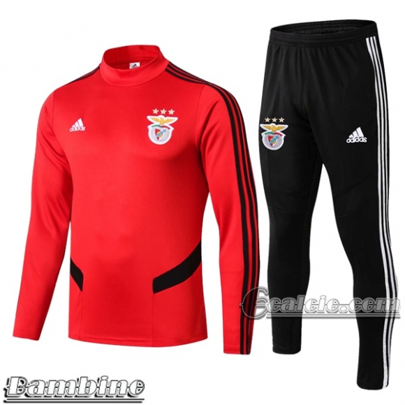 6Calcio: Felpa Tuta Bambino Fc Benfica Rossa 2019 2020