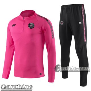 6Calcio: Tuta Bambino Psg Paris Saint Germain Half-Zip Rosa 2019 2020