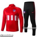 6Calcio: Full-Zip Giacca Tuta Bambino Atletico Madrid Rossa 2019 2020