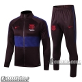 6Calcio: Full-Zip Giacca Tuta Bambino Fc Barcellona Nera/Azzurra 2019 2020