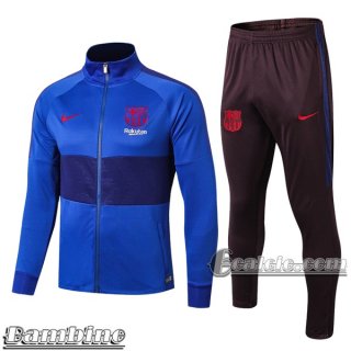 6Calcio: Full-Zip Giacca Tuta Bambino Fc Barcellona Azzurra 2019 2020