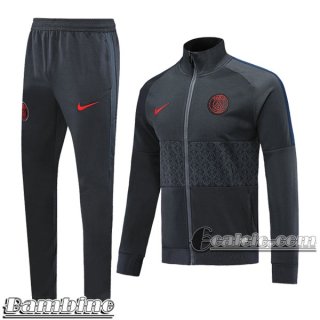 6Calcio: Full-Zip Giacca Tuta Bambino Psg Paris Saint Germain Nera 2019 2020