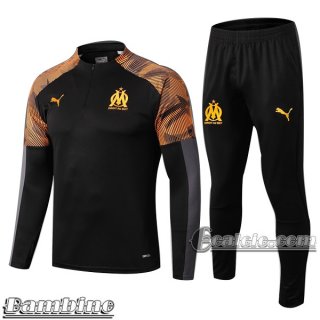 6Calcio: Tuta Bambino Olympique Marsiglia Half-Zip Nera/Gialla 2019 2020