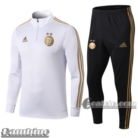 6Calcio: Tuta Bambino Algeria Half-Zip Bianca 2019 2020