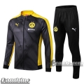6Calcio: Full-Zip Giacca Tuta Bambino Borussia Dortmund Nera 2019 2020