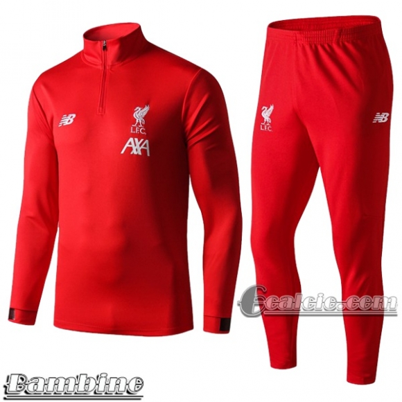 6Calcio: Tuta Bambino Fc Liverpool Half-Zip Rossa 2019 2020