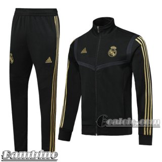 6Calcio: Full-Zip Giacca Tuta Bambino Real Madrid Nera 2019 2020