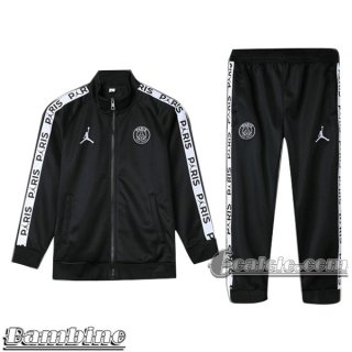 6Calcio: Full-Zip Giacca Tuta Bambino Air Jordan * Paris Psg Nera 2019 2020