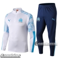 6Calcio: Tuta Bambino Olympique Marsiglia Half-Zip Bianca 2019 2020