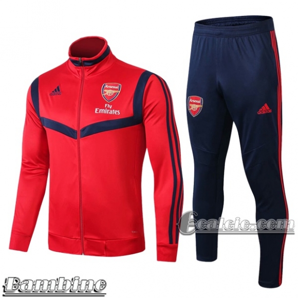 6Calcio: Full-Zip Giacca Tuta Bambino Fc Arsenal Rossa 2019 2020