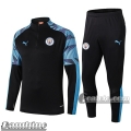 6Calcio: Tuta Bambino Manchester City Half-Zip Nera Azzurra 2019 2020