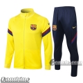 6Calcio: Full-Zip Giacca Tuta Bambino Fc Barcellona Gialla 2020 2021