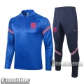 6Calcio: Tuta Bambino Inghilterra Half-Zip Azzurra 2020 2021