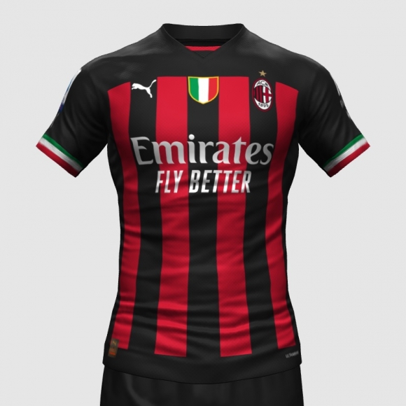 6Calcio: Prima Maglia Ac Milan Uomo 2022 2023