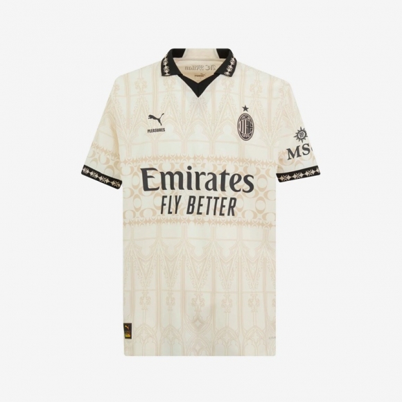 AC Milan Maglia Calcio Pleasures Fourth Bianco Uomo 2023 2024