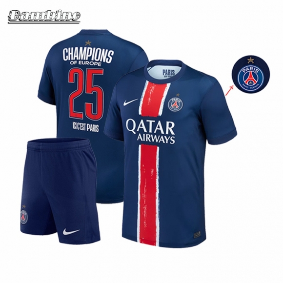 Maglie Calcio PSG 25 # Champions Prima Bambini 24 25