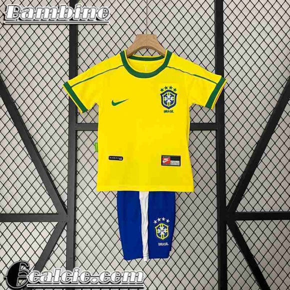 Retro Maglia Calcio Brasile Prima Bambini 1998