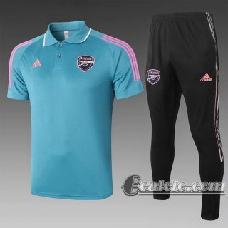 6calcio: Arsenal Maglia Polo Calcio 2020-2021 Azzurro P201