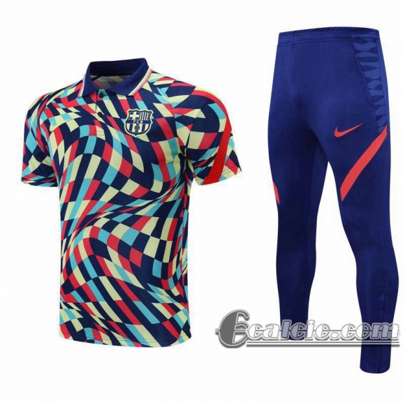 6calcio: Barcellona Maglia Polo Calcio 2020-2021 Colorato P204