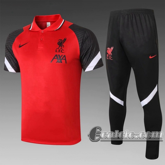 6calcio: Liverpool Maglia Polo Calcio 2020-2021 rosso P205