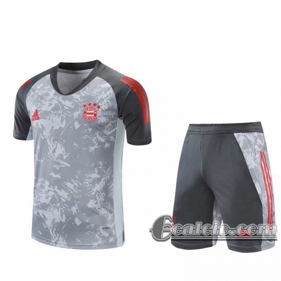 6calcio: Bayern Monaco Magliette Tuta Calcio grigio 2020-2021 T129