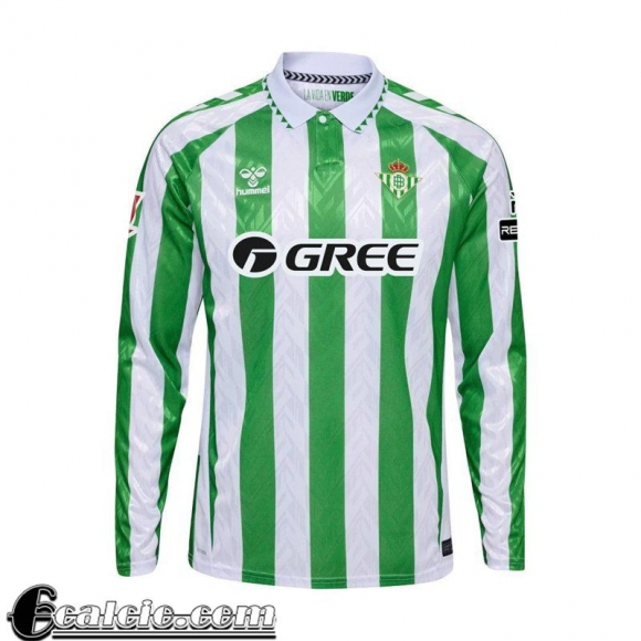 Real Betis Maglie Calcio Prima Uomo Manga Larga 2024 2025