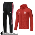 Giacca a vento Cappuccio Bayern Monaco rosso Uomo 2021 22 WK59